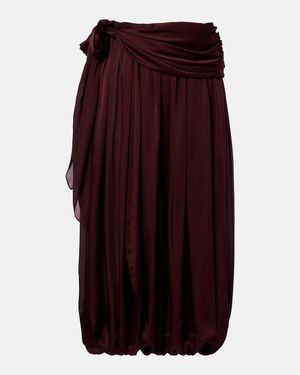 Zimmermann Luna Silk Satin Chiffon Balloon Trousers - Purple