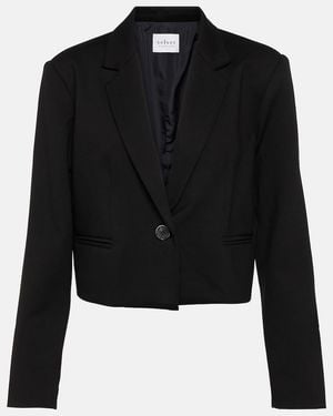 Velvet Anya Cropped Blazer - Black
