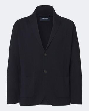 Thom Sweeney Knitted Wool Blazer - Blue