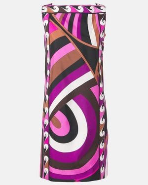PUCCI Iride Silk Twill Minidress - Pink