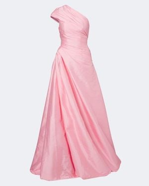 Monique Lhuillier One-Shoulder-Bustier-Robe - Pink