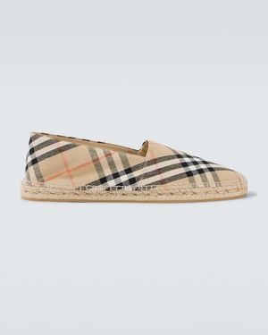 Burberry Check Espadrilles - Natural