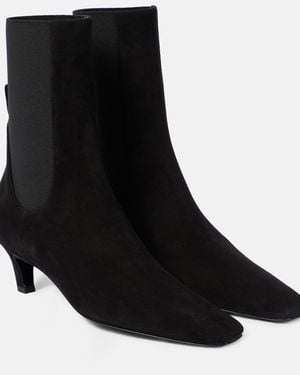 TOTEME 50 Suede Ankle Boots - Black
