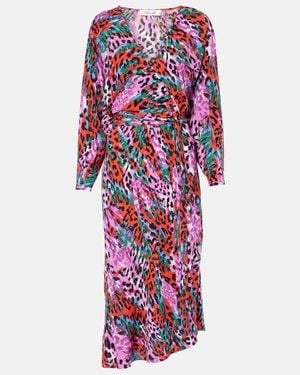 Diane von Furstenberg Eloise Leopard-Print Midi Dress - Red