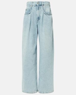 Isabel Marant Rachelle Mid-Rise Wide-Leg Jeans - Blue