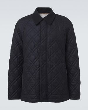 Gabriela Hearst Clarence Quilted Wool And Cashmere Jacket - Blue