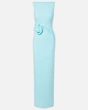 Roland Mouret Robe Mit Blumenapplikation - Blau