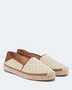 Manolo Blahnik Espadra Raffia-Effect Espadrilles - Brown