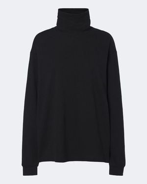 The Row Kelta Cotton Turtleneck Sweater - Black