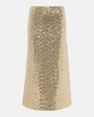 Dorothee Schumacher Sequined Midi Skirt - Natural
