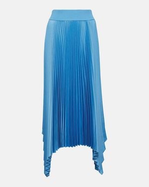 JOSEPH Ade Plisse Midi Skirt - Blue
