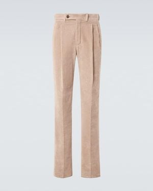 Slowear Cotton Corduroy Straight Trousers - Natural