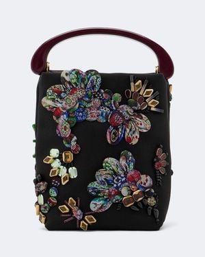 Dries Van Noten Small Embellished Top-Handle Bag - Black