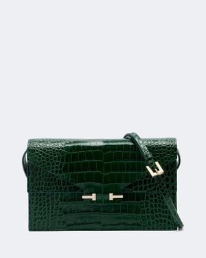 Tom Ford Aube Mini Leather Crossbody Bag - Green