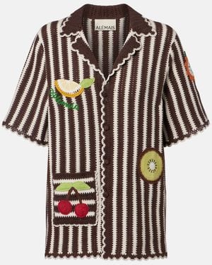 ALÉMAIS Sundae Crochet Cotton Bowling Shirt - Multicolour