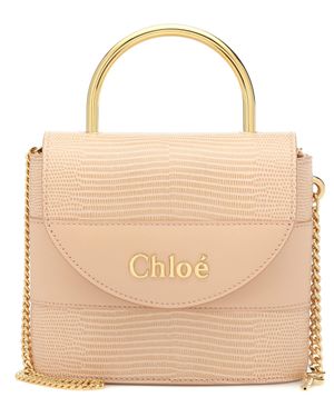 Chloé Aby Lock Small Leather Shoulder Bag - Pink