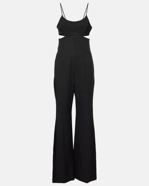 Victoria Beckham Mono Cami De Saten Con Aberturas - Negro