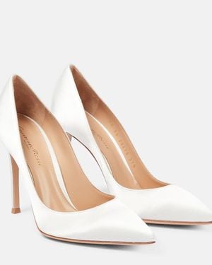 Gianvito Rossi Gianvito 105 Silk Court Shoes - White