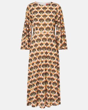 La DoubleJ Sorella Printed Midi Dress - Natural