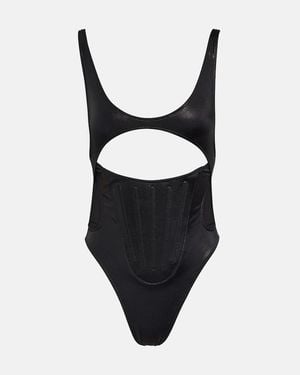 Mugler Badeanzug - Schwarz