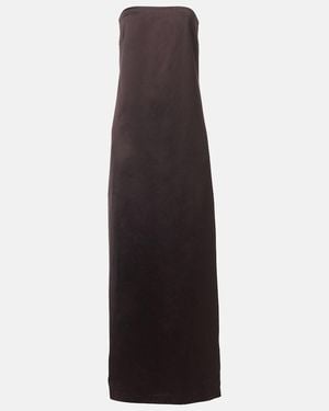 The Row Dolci Silk-Blend Gown - Brown