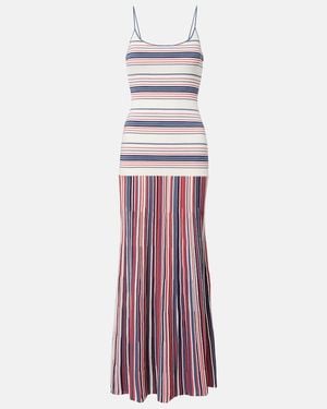 knit tiered maxi dress Rimas Structured Knit Tiered Maxi Dress – Sand Beige Beige / US 14