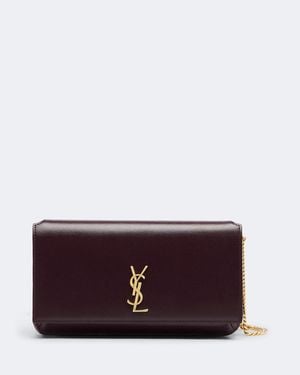 Saint Laurent Handytasche Cassandre Aus Leder - Lila