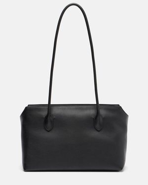 The Row Terrasse Leather Shoulder Bag - Black