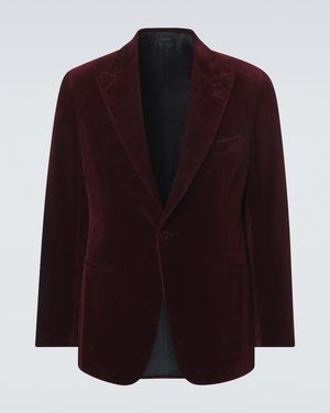 Brioni Virgilio Cotton Blazer - Purple