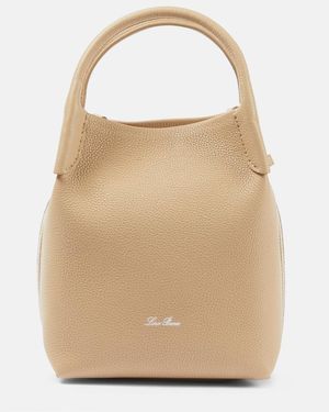 Loro Piana Bale Small Leather Tote Bag - Natural