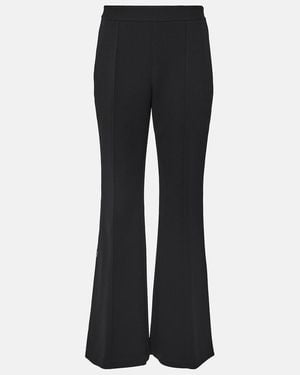 Tory Burch Crepe Flared Trousers - Black