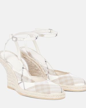 Burberry Lf Mews 90 Espadrille Wedges - White