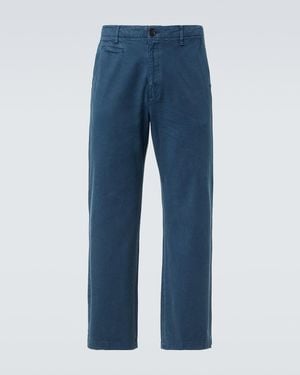 AURALEE Cotton Gabardine Chinos - Blue