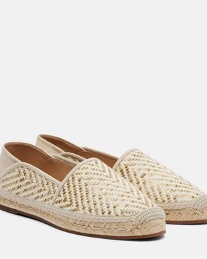 Manolo Blahnik Espadra Raffia-Effect Espadrilles - Natural