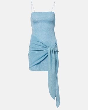 Oséree Lumiere Gathered Minidress - Blue