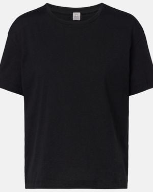 TOTEME Cotton Jersey T-Shirt - Black