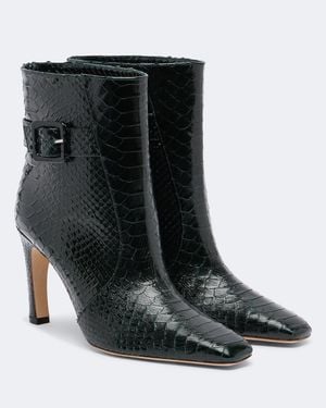 Malone Souliers Rowan Snake-Effect Leather Ankle Boots - Black