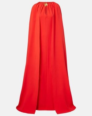 Oscar de la Renta Kaftan Cyclamen Aus Georgette - Rot