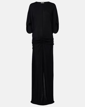 The Row Vestido De Fiesta Delyra De Jersey Fruncido - Negro