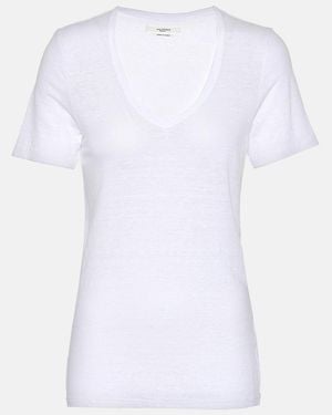 Isabel Marant Kranger Linen T-Shirt - White