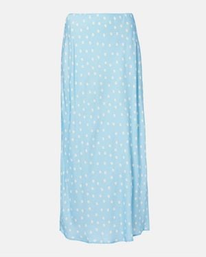 RIXO London Ardith Polka-Dot Midi Skirt - Blue