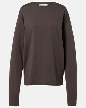Extreme Cashmere Pullover N°347 Aries Aus Baumwolle Und Kaschmir - Grau