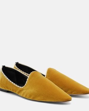 TOTEME Velvet Slip-On Shoes - Yellow