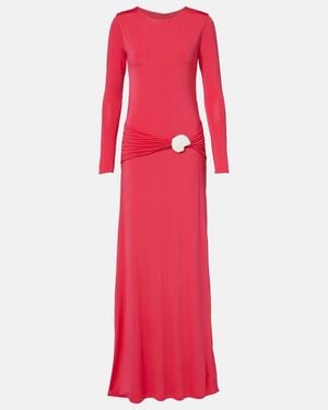 Cala De La Cruz Eres Gathered Jersey Maxi Dress