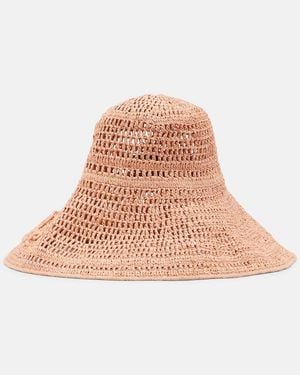 Chloé Logo Raffia Sunhat - Pink