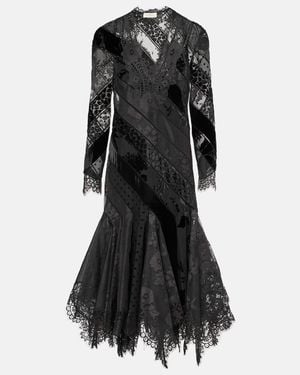 Zimmermann Spliced Eden Midi Dress - Black