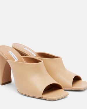 Calvin Klein Pantoletten Palma Aus Leder - Natur