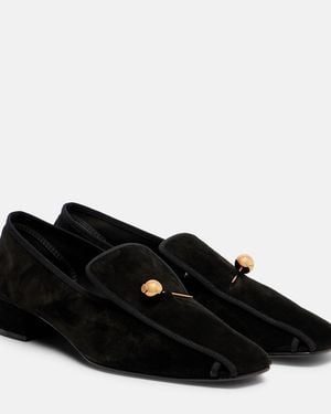Herbert Levine Showtime Suede Loafer Court Shoes - Black