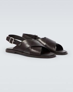 Prada Sandalen Aus Leder - Schwarz