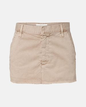 SLVRLAKE Denim Chino Cotton Canvas Miniskirt - Natural